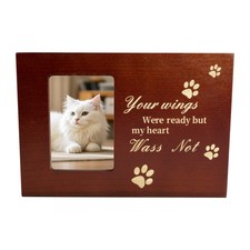 Large Wooden Pet Memorial Urns for Dogs and Cats Ashes with Photo Frame Forever 