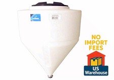 30 Gallon Cone Bottom Inductor Tank Chemical Resistant MDPE 1.5" NPT Full Drain