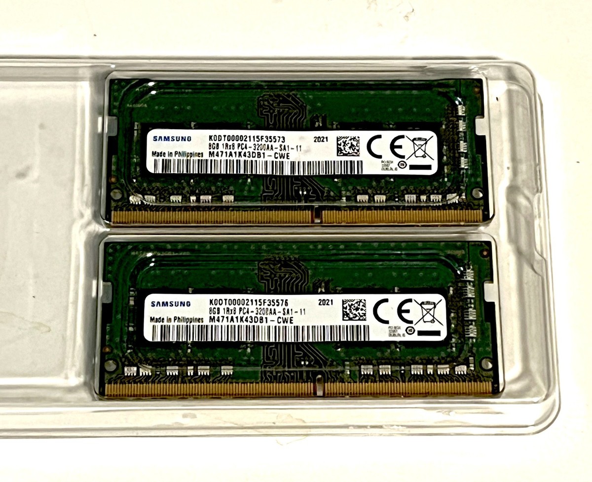 16GB Samsung 2 x 8 GB DDR4 3200MHz SODIMM PC4-3200AA M471A1G44BB0