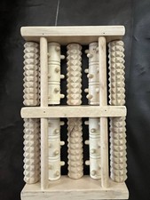 10 Raw Wooden Wood Roller Foot Massager Stress Relief Pain Health Therapy Relax