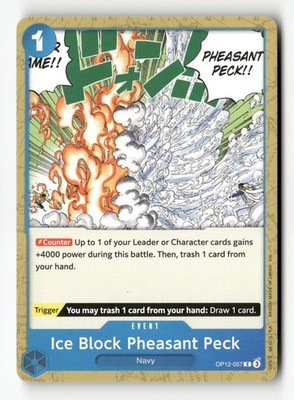 Ice Block Pheasant Peck OP12-057 Common Legacy of the Master One Piece Near Mint