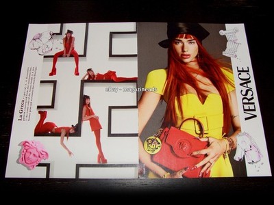 VERSACE 2-Page PRINT AD Fall 2021 DUA LIPA La Greca MERT ALAS & MARCUS PIGGOTT