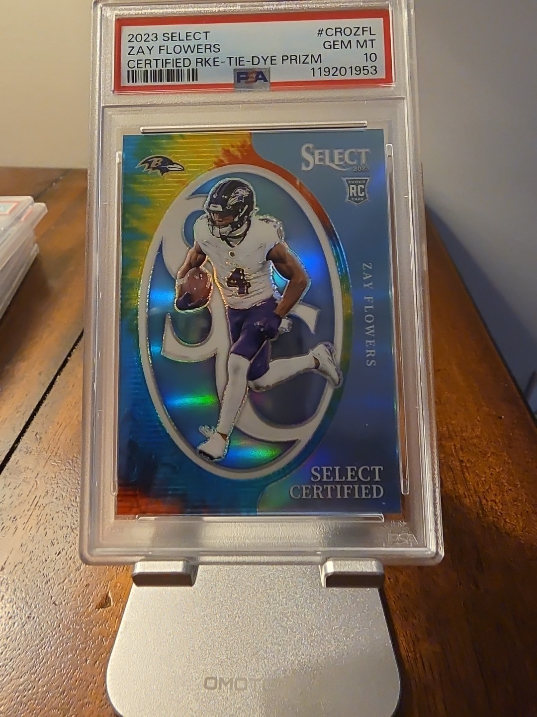 2023 Panini - Select Certified Rookies Zay Flowers TIE DYE PRIZM /25 PSA 10 💎