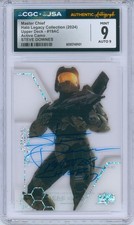 Steve Downes Signed Card Halo Legacy Master Chief Mint 9 CGC x JSA SLAB