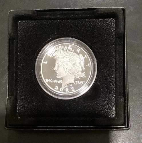 2023-S Proof $1 Peace Silver Dollar Box, Original Box & COA