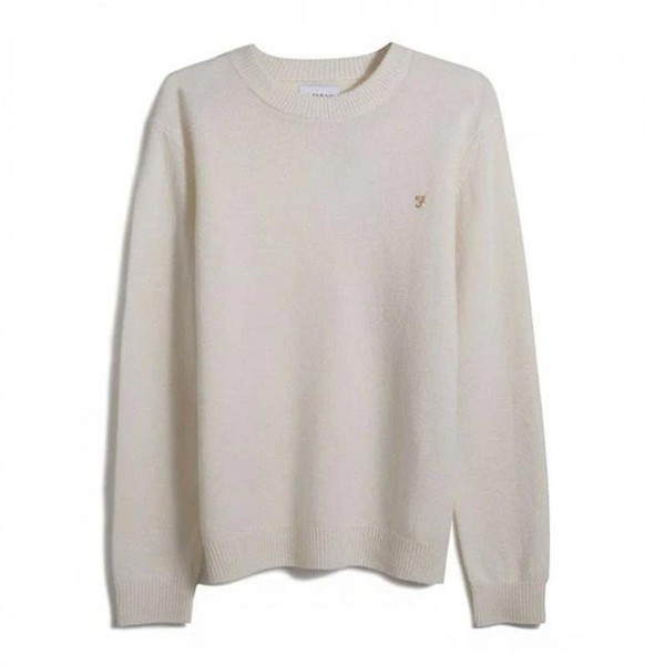 Men Farah Sweater Beige Wool 42 / XL / 50