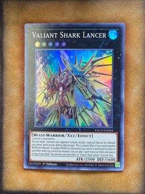 Yugioh Valiant Shark Lancer ETCO-EN044 Super Rare 1st Ed NM