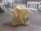 Vintage McCoy USA Pottery Triple Calla Lily Design Planter Vase Art Deco Style