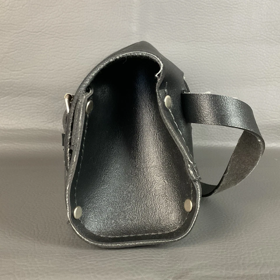 Винтажный Harley Davidson логотип черный кожаный мотоциклетный ремень сумка Fanny Pack мотоциклиста - Изображение 3 из 4