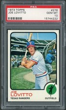 1973 Topps #276 Joe Lovitto Rangers PSA 10 GEM-MT 15744222 