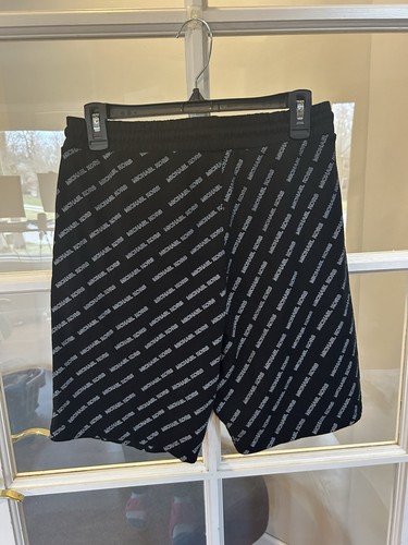 Pantaloncini lounge Michael KORS neri taglia small usati in ottime condizioni logo Spellout - Foto 4 di 10