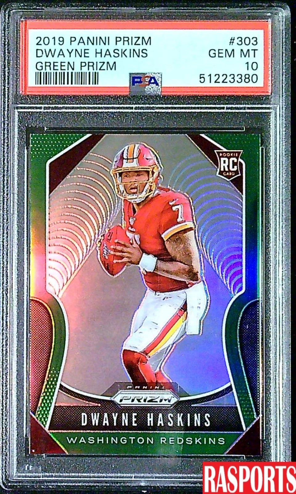 2019 DWAYNE HASKINS ROOKIE GREEN PRIZM PANINI PRIZM #303 PSA 10 GEM MT