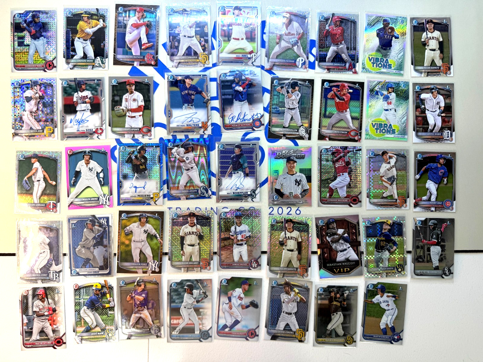 BOWMAN CHROME 1ST LOT - x40+ CARDS - AUTO - NUMBERED - PARALLELS - FAST SHIP