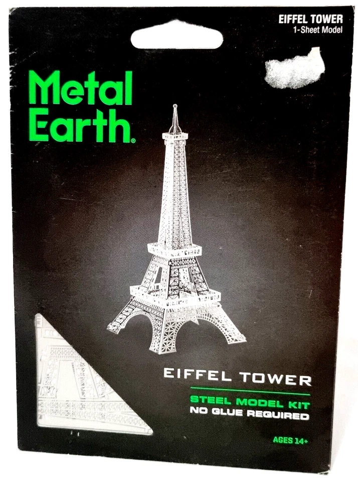 Metal Earth Eiffel Tower 3D Metal Model + Tweezer 010169 - Image 3 of 3