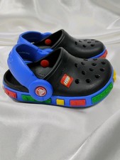 Crocs-lego Unisex Kid's Toddler Clogs Blue With Red Strap Size 4-5 C
