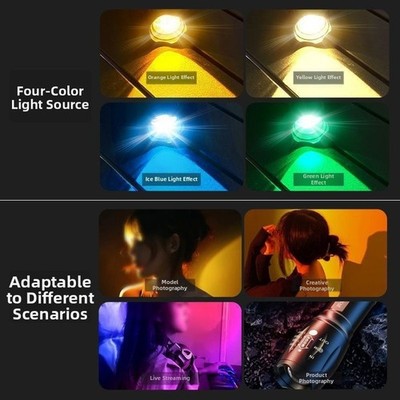 LED Fülllicht für taschenlampe 4 Farboptionen für zoom Aluminiumgehäuse 1500mAh