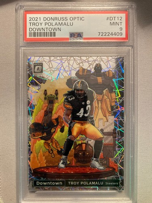 #ad 2021 Panini Donruss Optic Troy Polamalu Downtown MINT 9 #DT 12 $685.00