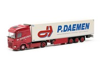 Herpa, Daf Xg 4X2 Mit 3-Achsigem KüHlanhäNger P.Daemen, 1/87, HER317283