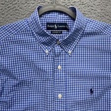 Ralph Lauren Shirt Mens Large Blue Classic Fit Long Sleeve Button Down Pony