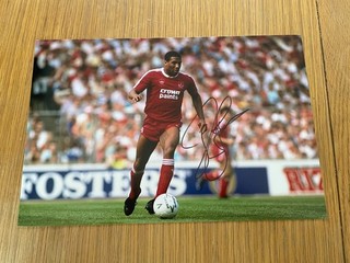 John Barnes Signed Liverpool Photo Liverpool Autograph COA