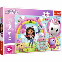 Trefl Maxi Puzzle Gabbys Dollhouse, Kinderpuzzle, 24 Teile, 60 X 40 Cm, 14353