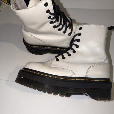 Dr Martens Boots Women 6 Men 5 Jadon Leather White Eye Retro Platform