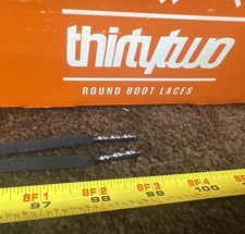 XL Thirtytwo Snowboard Boot Laces Polyester 98” Black Soft EXTRA LONG 8’ ft+ NEW