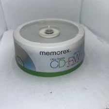 Memorex 25 Pack High Speed CD-RW Rewritable 12X 700MB 80min BLANK CDs NEW SEALED