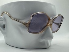 NEW Vintage Sunglasses Non RX Mature Plastic Style Purple Lens 1980s