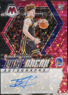 2023-24 Panini Mosaic - Autographs Fast Break #FB-POD Brandin Podziemski /15 NM