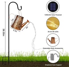 Solar Watering Can with Lights Large Waterproof Solar Outdoor Lights Decorative