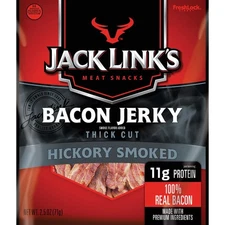 Jack Link's 2.5 Oz. Thick Cut Hickory Smoked Bacon Jerky 117288 Pack of 8 Jack