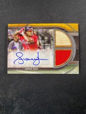 2025 Topps Museum Andruw Jones Signature Dual Jersey Auto Bat Sapphire /199 E866