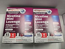 Walgreens 2mg Cherry Flavored Nicotine Lozenges Box Of 108ct. Lot Of 2 Boxes 