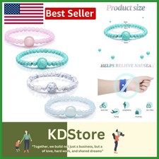 4 Pack Adjustable Anti Nausea Wristbands for Motion  Seasickness Relief