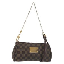 Borsa a tracolla Louis Vuitton Damier Ebene Eva 2 vie N55213 LV originale 143483