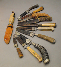 11 alte Hirschfänger Jagdmesser Trachtenmesser