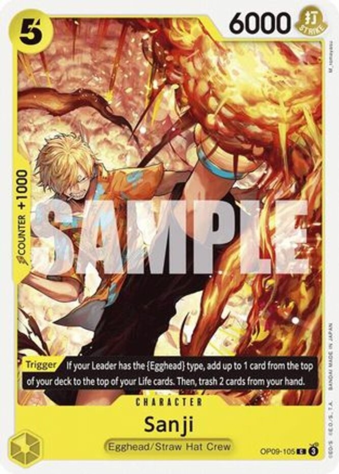 NM-Mint, English One Piece Sanji - OP09-105 - C Emperors in the New World (OP09)