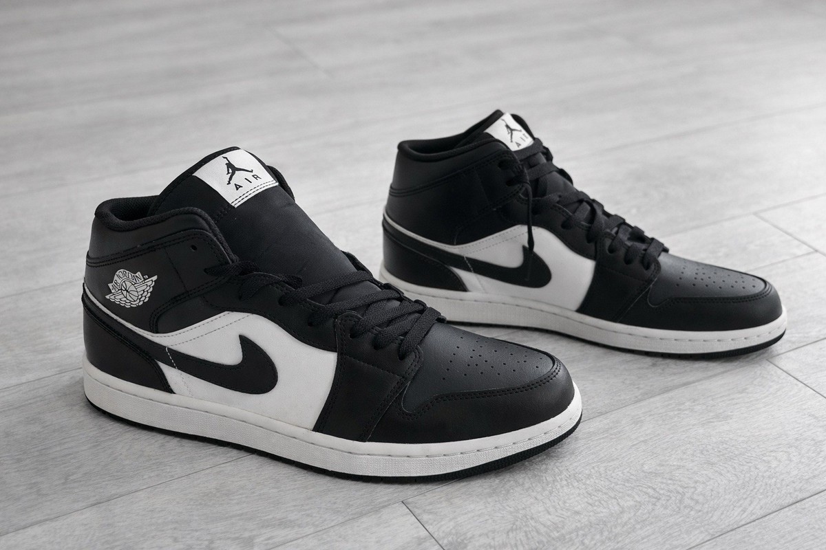 Nike Air Jordan 1 Mid Black Off Noir White Men's 10.5 DQ8426-010