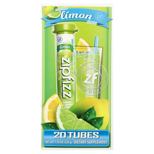 Energy Drink Mix, Limon, 20 Tubes, 0.39 oz 11 g Each