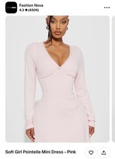 Pink V Neck Dress