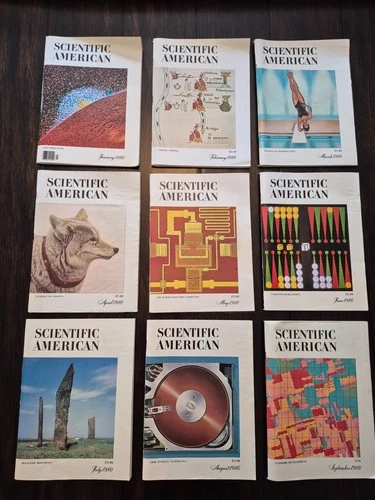 Vintage Scientific American 1980 Magazines (9)