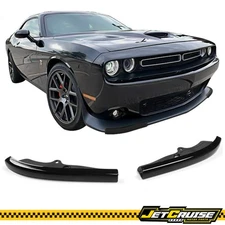 Fit 15-23 Challenger Scat Pack Front Bumper Lip Splitter Protector Glossy Black