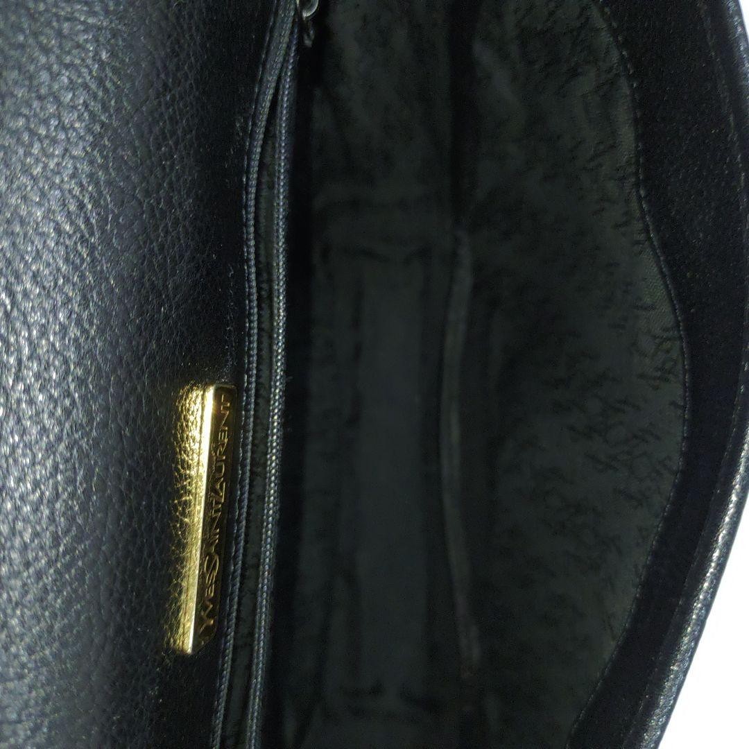 Borsa a tracolla Yves Saint Laurent YSL tracolla pelle nera usata delicatamente originale JPN