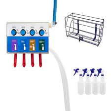 4-products Spray Bottle, Chemical Proportioner with Wall Rack, 8134-4B-9004