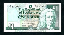 Royal Bank of Scotland (P351a) 1 Pound 1989 UNC