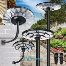 LED 11000W Commercial Solar Street Lights 360° Dusk to Dawn Road Wall Lamp+Pole