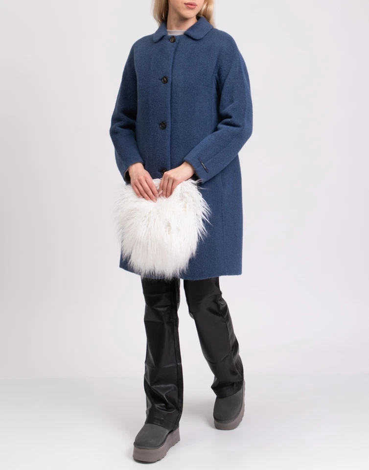 RRP€800 S' MAX MARA Coat IT44 US10 UK12 L HANDMADE Alpaca Angora & Wool Blend - Image 2 of 4