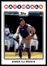 Paul Lo Duca 2008 Topps #528 Nationals MLB READ FREE SHIPPING AutographDen