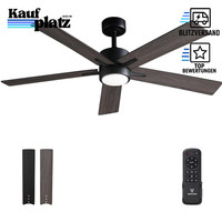 Deckenventilator Mit Licht 132Cm Fernbedienung Dimmbar Tri-Color Led Leise Dc